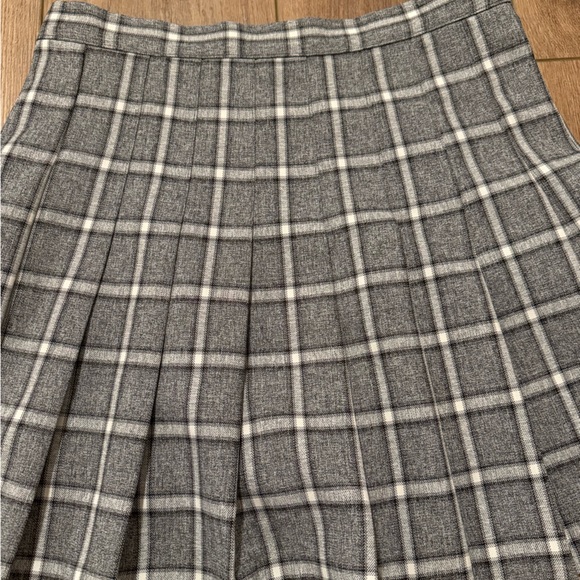 OAK + FORT Gray Checkered Skater Skirt - Picture 3 of 7